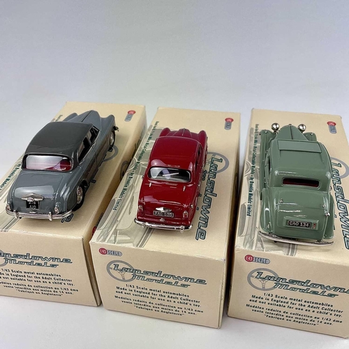 717 - Lansdowne Boxed Models 1:43 Scale. Comprising 1937 Riley 12/4 Continental Touring Sedan (Green) ref ... 