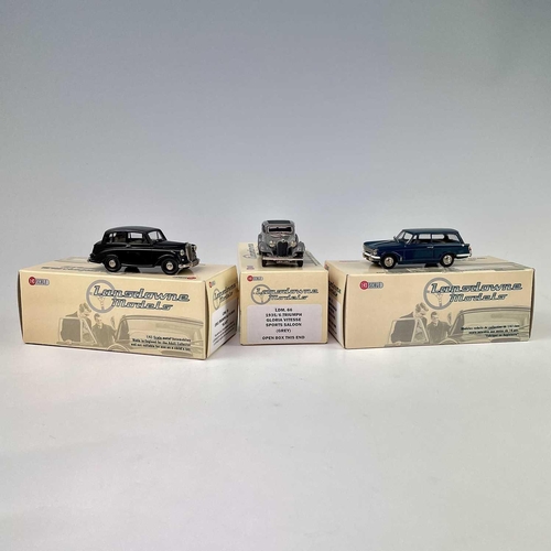 719 - Lansdowne Boxed Models 1:43 Scale. Comprising 1935/6 Triumph Gloria Vitesse Sports Saloon (Grey) ref... 