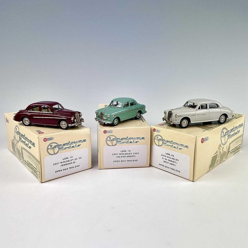 720 - Lansdowne Boxed Models 1:43 Scale. Comprising 1954 Wolseley 6/90 Series I (Mist Grey) ref LDM 60 plu... 