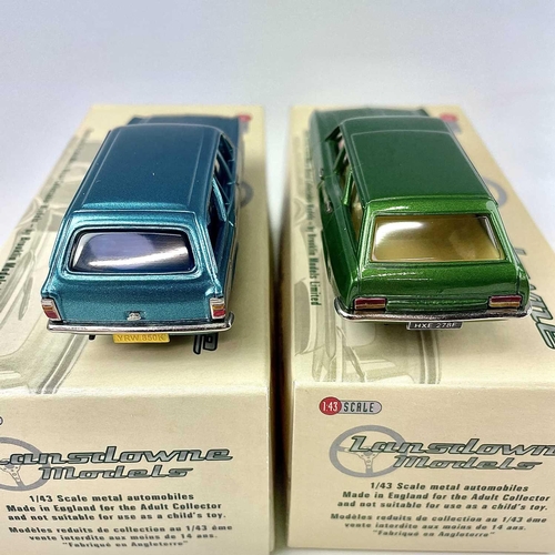 722 - Lansdowne Boxed Models 1:43 Scale. Comprising 1968 Vauxhall Victor FD Estate (Emerald Starmist) ref ... 