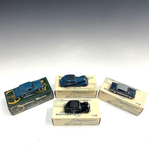 723 - Lansdowne Boxed Models 1:43 Scale. Comprising 1936 Morris Ten-Four Series II (Black) ref LDM 51 plus... 