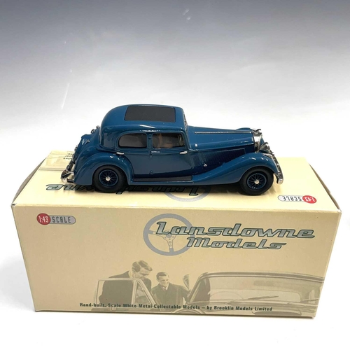 723 - Lansdowne Boxed Models 1:43 Scale. Comprising 1936 Morris Ten-Four Series II (Black) ref LDM 51 plus... 