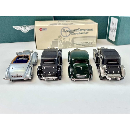 724 - Lansdowne Boxed Models 1:43 Scale. Comprising1930 Bentley 8 Litre WMTC 2009 25th anniversary (Silver... 