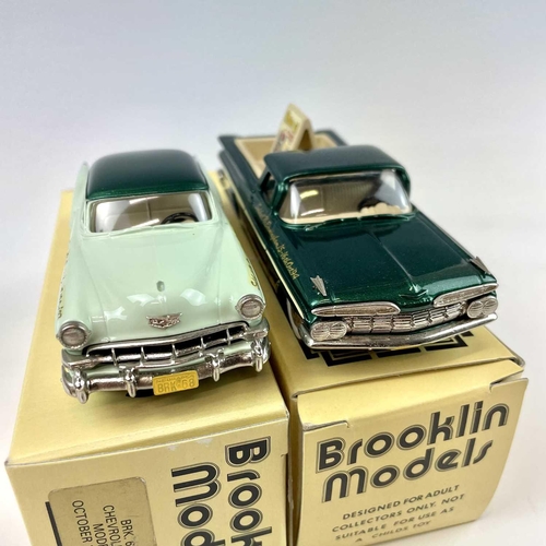 727 - Brooklin Boxed 1:43 Scale Models. Comprising 1954 Chevrolet Bel Air Modelex 97 ref BRK 68 plus 1959 ... 