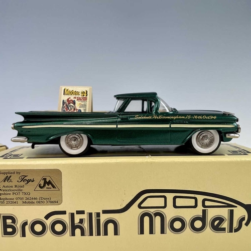 727 - Brooklin Boxed 1:43 Scale Models. Comprising 1954 Chevrolet Bel Air Modelex 97 ref BRK 68 plus 1959 ... 