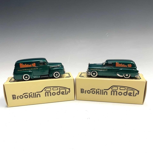 732 - Brooklin Boxed 1:43 Scale Models. Comprising 1952 Ford FI Panel Delivery Modelex 92 (ref BRK 42X) pl... 