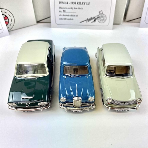 739 - Pathfinder Models. Comprising 1958 Riley 1.5 (ref PFM 14), 1963 Triumph 2000 MK I (ref PFM 27), 1967... 