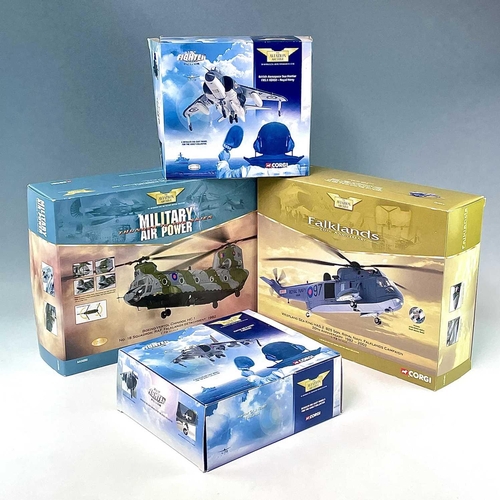 765 - Corgi Aviation Archive 1:72 Scale - mainly Falklands Conflicts Models (x4). Comprising: 1: Boeing-Ve... 