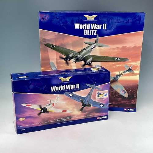 766 - Corgi Aviation Archive 1:72 Scale - World War II (x2 boxes). Comprising: 1: World War II Blitz box o... 