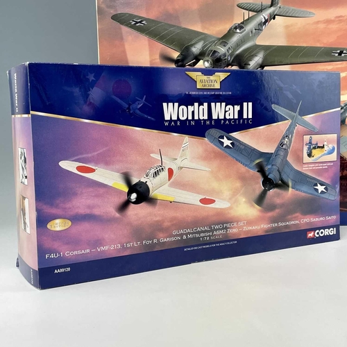 766 - Corgi Aviation Archive 1:72 Scale - World War II (x2 boxes). Comprising: 1: World War II Blitz box o... 