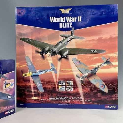 766 - Corgi Aviation Archive 1:72 Scale - World War II (x2 boxes). Comprising: 1: World War II Blitz box o... 