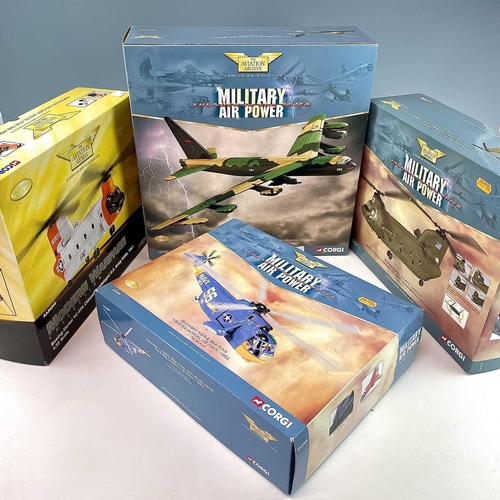 768 - Corgi Aviation Archive 1:144 and 1:72 Scale USA Aeroplanes / Helicopters (x4 boxes). Comprising: 1: ... 