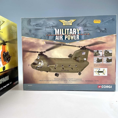 768 - Corgi Aviation Archive 1:144 and 1:72 Scale USA Aeroplanes / Helicopters (x4 boxes). Comprising: 1: ... 