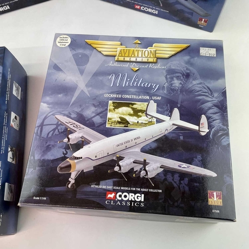 770 - Corgi Aviation Archive (1:144 Scale) x5 boxes. Comprising: Military Air Power Series: 1: Hercules CI... 