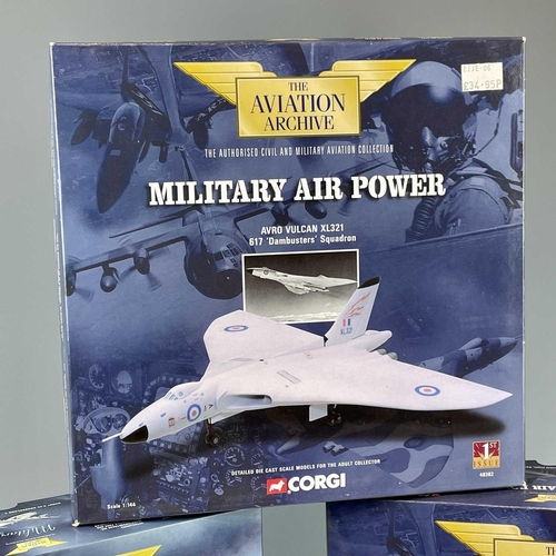 770 - Corgi Aviation Archive (1:144 Scale) x5 boxes. Comprising: Military Air Power Series: 1: Hercules CI... 