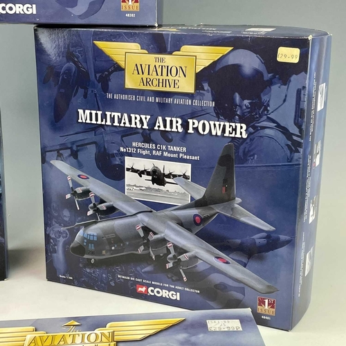 770 - Corgi Aviation Archive (1:144 Scale) x5 boxes. Comprising: Military Air Power Series: 1: Hercules CI... 