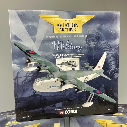 773 - Corgi Aviation Archive Scale 1:144. Military comprising 7 boxes: 1: Boeing B-17 Flying Fortress 'Mem... 