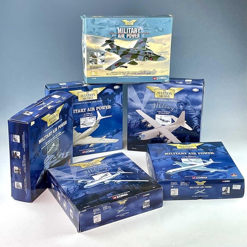 774 - Corgi Aircraft (1:72 and 1:44 Scale) x 6 Boxes. Comprising 1: Avro Vulcan B2 XM607 (ref 48301) 2: HP... 