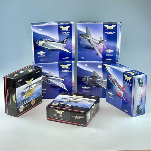 775 - Corgi Aviation Archive Scale 1:72. Comprising 7 boxes: 1: Hawker Hunter FGA9 (ref no. 49801). 2: Haw... 