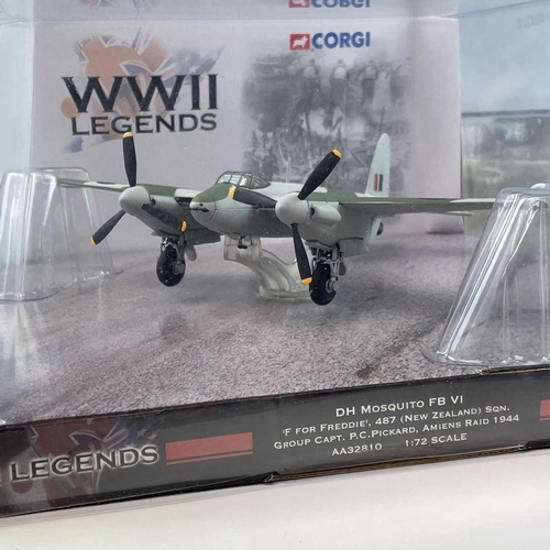 776 - Corgi Aviation Archive and WWII Legends Scale 1:144 and 1:72. Comprising 8 boxes: 1: USAAF - B17 - S... 