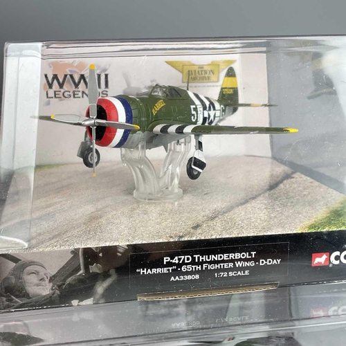 776 - Corgi Aviation Archive and WWII Legends Scale 1:144 and 1:72. Comprising 8 boxes: 1: USAAF - B17 - S... 