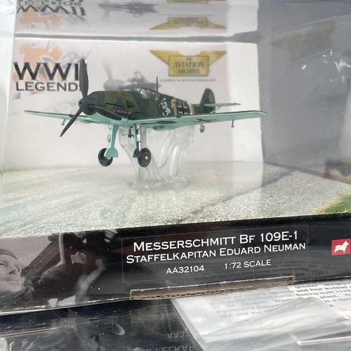 776 - Corgi Aviation Archive and WWII Legends Scale 1:144 and 1:72. Comprising 8 boxes: 1: USAAF - B17 - S... 