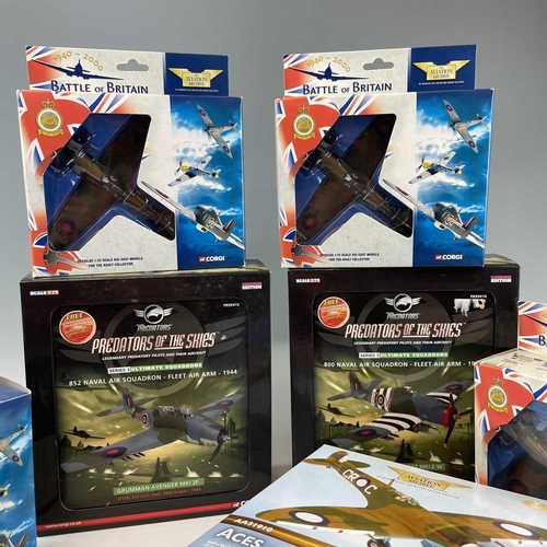 777 - Corgi Aviation Archive (1:72 Scale) x9 Boxes. Comprising: 1. Grumman Hellcat MKIE-W (ref PR 99414). ... 