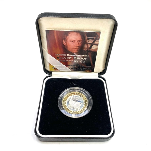 78 - G.B Silver Proof Piedfort £2 coins (3 in all). Comprising 1996 Football cased silver piedfort £2; 20... 