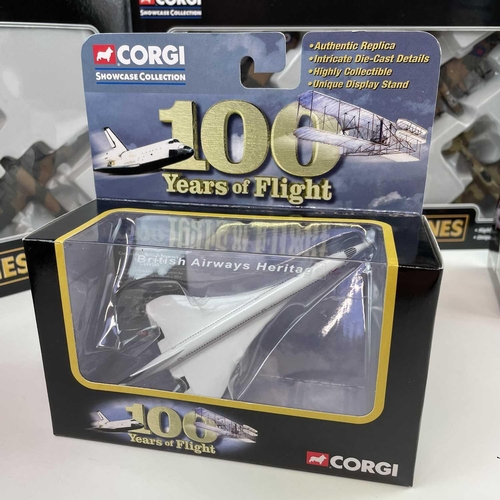 780 - Corgi Fighting Machines, Fighter Scramble and 100 Years of Flight x18 Boxes. Comprising two boxed se... 