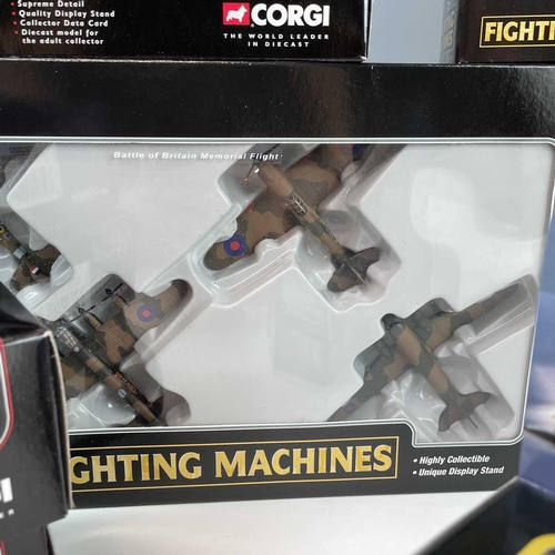 780 - Corgi Fighting Machines, Fighter Scramble and 100 Years of Flight x18 Boxes. Comprising two boxed se... 