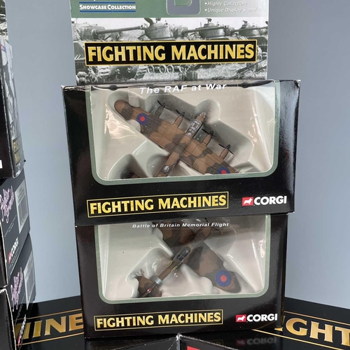 780 - Corgi Fighting Machines, Fighter Scramble and 100 Years of Flight x18 Boxes. Comprising two boxed se... 