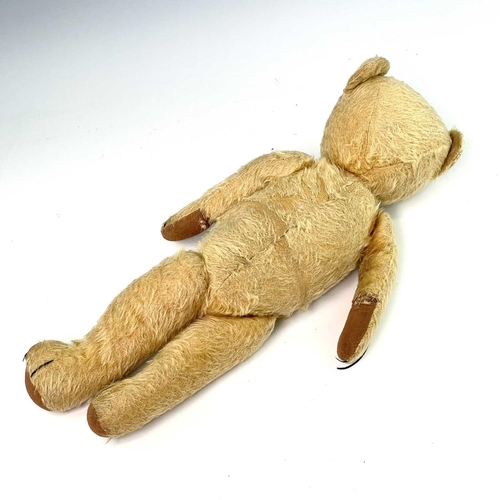 782 - Teddy Bears (x2). Comprising: 1: Teddy Bear - 50cm long plush covered, movable limbs, somewhat play ... 