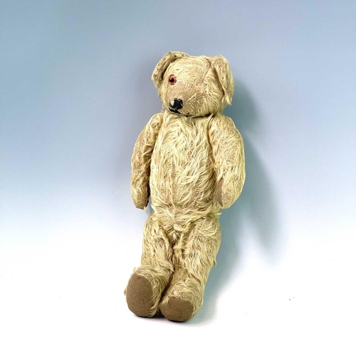 782 - Teddy Bears (x2). Comprising: 1: Teddy Bear - 50cm long plush covered, movable limbs, somewhat play ... 