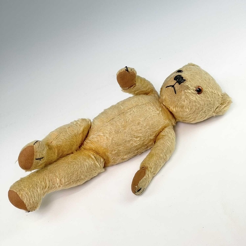 782 - Teddy Bears (x2). Comprising: 1: Teddy Bear - 50cm long plush covered, movable limbs, somewhat play ... 