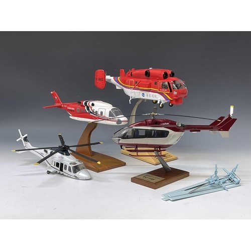 785 - Large Size Diecast / Plastic Helicopters (x4). Comprising: A Eurocopter, A Citic offshore Helicopter... 