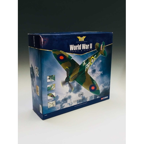 787 - Corgi Aviation Archive Die Cast Aeroplane - Supermarine Spitfire MK1A X4590/PR-F, 609 SQN. RAF (ref.... 