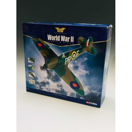 787 - Corgi Aviation Archive Die Cast Aeroplane - Supermarine Spitfire MK1A X4590/PR-F, 609 SQN. RAF (ref.... 