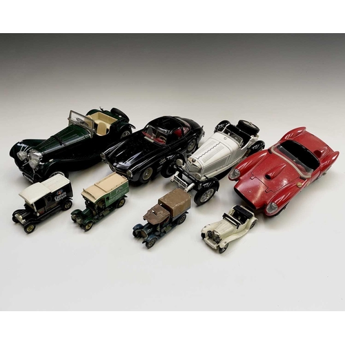 788 - Burago 1/18 Scale Die Cast Cars (x4) etc. Comprising: Jaguar SS100, Ferrari Testarossa, Mercedes Ben... 