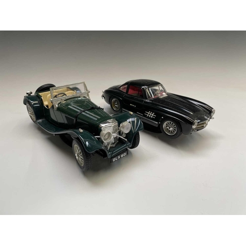 788 - Burago 1/18 Scale Die Cast Cars (x4) etc. Comprising: Jaguar SS100, Ferrari Testarossa, Mercedes Ben... 