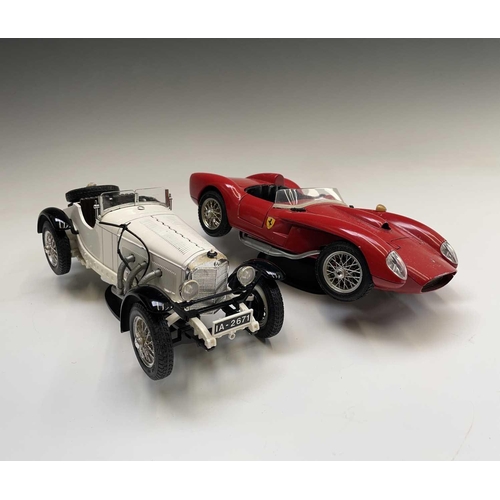 788 - Burago 1/18 Scale Die Cast Cars (x4) etc. Comprising: Jaguar SS100, Ferrari Testarossa, Mercedes Ben... 