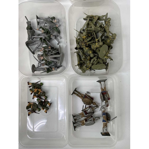 791 - 1960s-1980s Plastic Soldiers. Large quantity of mostly Airfix figures sorted into containers - WWII,... 