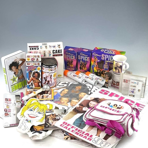 798 - Spice Girls Memorabilia. Two boxes containing a vast array of memorabilia including: Mugs, watch, ba... 