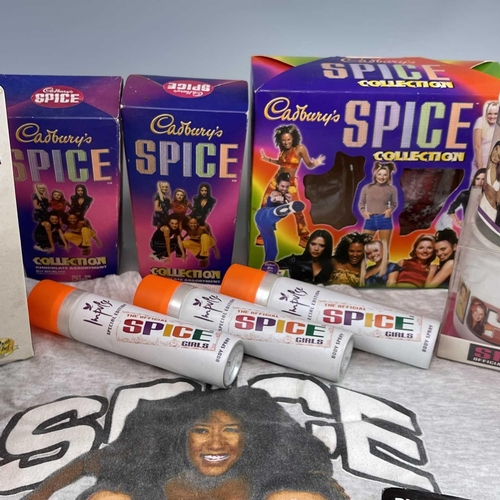 798 - Spice Girls Memorabilia. Two boxes containing a vast array of memorabilia including: Mugs, watch, ba... 