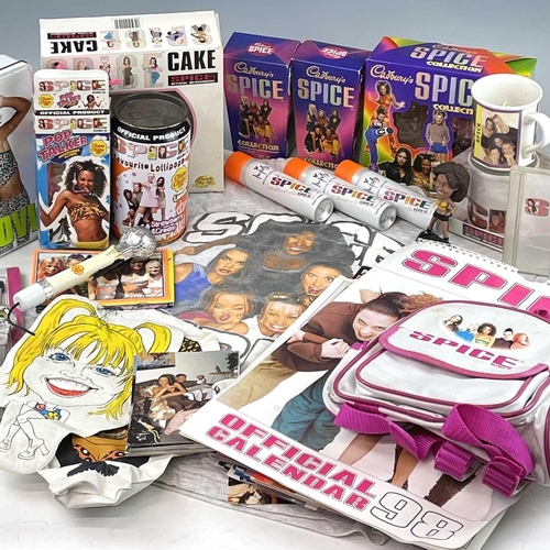 798 - Spice Girls Memorabilia. Two boxes containing a vast array of memorabilia including: Mugs, watch, ba... 