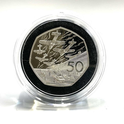 82 - G.B Silver Piedfort 50 Pence cased Silver Proof Coins (x4). Comprising 1994 D Day Commemorative silv... 