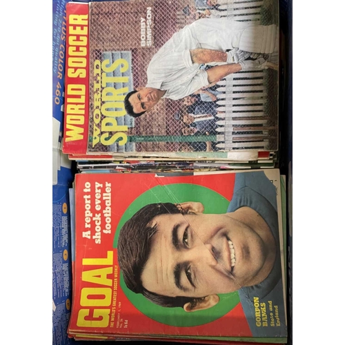 901 - Football Magazines, Annuals etc plus Cricket Publications. Three large boxes containing a very large... 