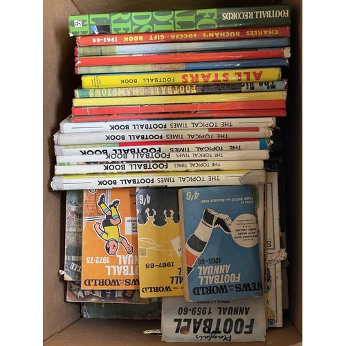 901 - Football Magazines, Annuals etc plus Cricket Publications. Three large boxes containing a very large... 