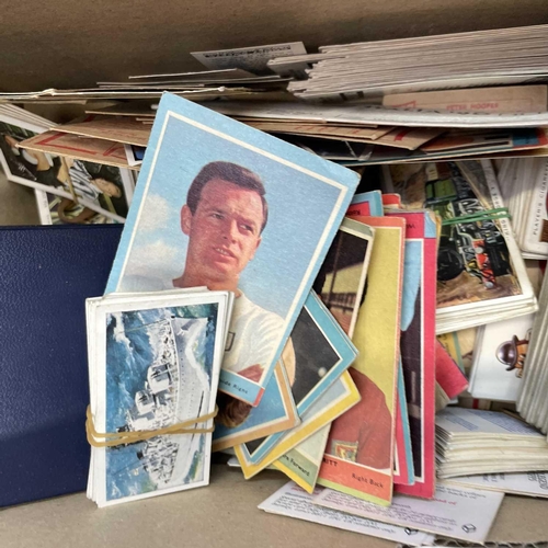 904 - Cigarette and Trade Cards. A very large quantity contained in two boxes, partly sorted includes albu... 