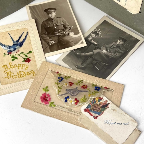 905 - Post Cards. An album containing a quantity of early 20th century cards. Many greeting cards but also... 