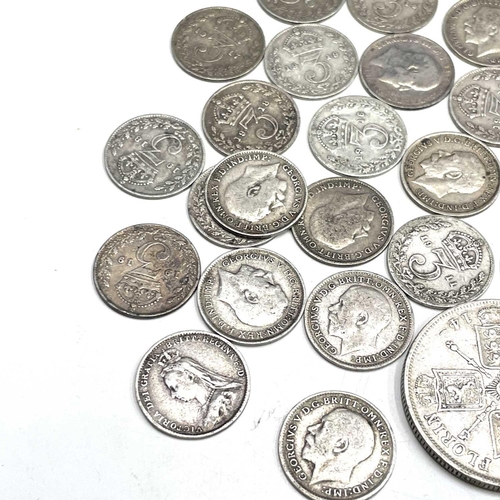 91 - G.B Silver pre 1920 Coinage. Comprising 102gms of pre 1920 silver G.B coinage.